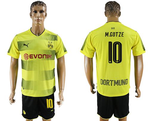 Dortmund #10 M.Gotze Home Soccer Club Jersey - Click Image to Close